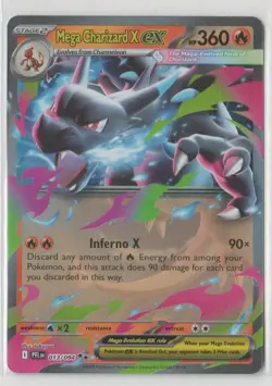 MEGA CHARIZARD X EX 013/094 Double Rare Pokemon TCG Phantasmal Flames - Image 1