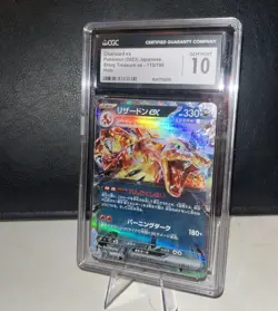 CGC Pristine 10 Charizard ex 066/108 Pokemon Japanese Ruler of the Black Flame - Image 1