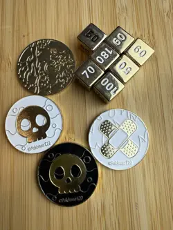 Pokemon TCG Gold Metal Dice & Damage Counter Coins - Charizard Opened Unused - Image 1