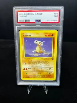 1999 POKEMON JUNGLE CUBONE 50/64 PSA 7 NEAR MINT NM - Image 1