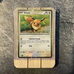 Snowflake ? Eevee | 133/165 Holiday | Stamped | Holo | NM | Pokemon TCG - Image 1