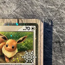 Snowflake ? Eevee | 133/165 Holiday | Stamped | Holo | NM | Pokemon TCG - Image 3