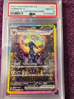 POKEMON Prismatic Evolutions UMBREON EX 161/131 Special Illustration Rare PSA 10 - Image 1