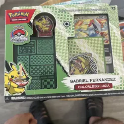 POKEMON 2023 WORLD CHAMPIONSHIP Gabriel Fernandez (Colorless Lugia) New Sealed - Image 1