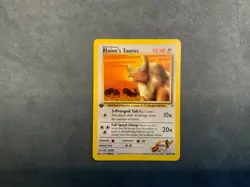 Pokemon Blaine's Tauros 1st Edition Gym Heroes 64/132 Near Mint - Image 1