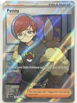 Pokemon TCG - Penny 239/198 Scarlet and Violet Base Full Art Trainer - NM - Image 1