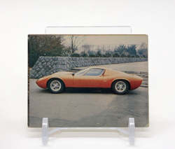 Lamborghini Miura Old vintage Car Card Japanese Rare b - Image 1