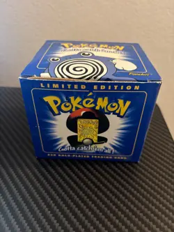 POLIWHIRL Pokemon 23K Gold Plated Trading Card 1999 Burger King Limited Edition - Image 1