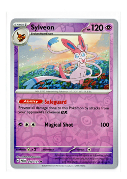 Pokemon TCG Sylveon 40/131 Prismatic Evolutions Reverse Holo Card Game Freak -NM - Image 1