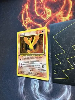 Sulfura French Moltres Fossil 12/62 ￼1st Edition Holo Pokemon Card 012💎MP💎 - Image 3