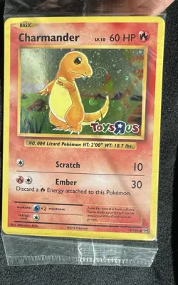 Pokemon Charmander Holo Card #9/108 Toys R Us 2016 Unplayed Sealed GALAXY SWIRL - Image 2