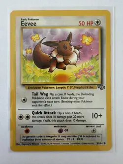 Eevee 51/64 Jungle 1999 Pokemon Card NEAR MINT WOTC - Image 1