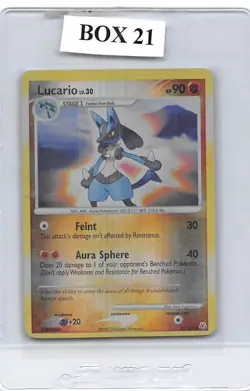 Lucario 6/130 - Reverse Holo Rare - Diamond & Pearl 2007 - Pokemon Card - HP - Image 1