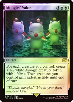 Moogles' Valor Foil Final Fantasy MTG NM - Image 1