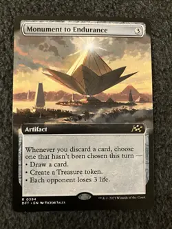 Magic The Gathering MTG - Monument to Endurance (Extended Art) - Aetherdrift - Image 1