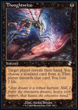 MTG Magic the Gathering Thoughtseize (334/429) Time Spiral Remastered NM - Image 1