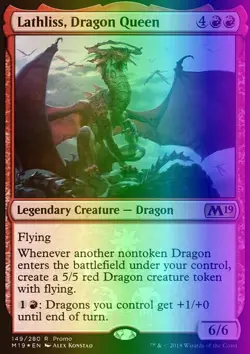 MTG Magic the Gathering Lathliss, Dragon Queen (149*/38) Resale Promos LP FOIL - Image 1