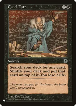 MTG Magic the Gathering Cruel Tutor (91/1308) The List NM - Image 1
