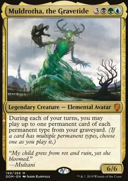 MTG Magic the Gathering Muldrotha, the Gravetide (199/296) Dominaria NM - Image 1