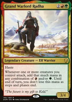 MTG Magic the Gathering Grand Warlord Radha (195/296) Dominaria NM - Image 1