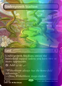 MTG Magic the Gathering Undergrowth Stadium (666/1173) Commander Masters LP FOIL - Image 1