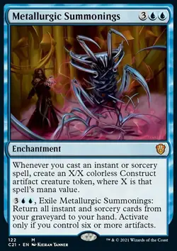 MTG Magic the Gathering Metallurgic Summonings (122/465) Commander 2021 NM - Image 1