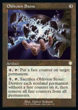 MTG Magic the Gathering Oblivion Stone (153/240) The Brothers' War Commander NM - Image 1