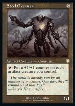 MTG Magic the Gathering Steel Overseer (164/240) The Brothers' War Commander NM - Image 1
