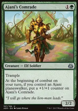 MTG Magic the Gathering Ajani's Comrade (187/201) Aether Revolt NM - Image 1