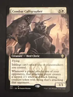 1z Combat Calligrapher (341) Commander 2021 Extended Art LP MTG Magic x1 MKE - Image 1