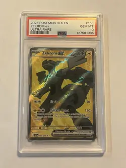 PSA 10 - GEM MINT - ZEKROM EX 158/086 - ULTRA RARE BLACK BOLT POKEMON US SELLER - Image 1