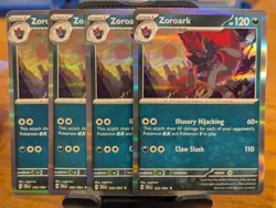 Pokemon TCG Shrouded Fable Zoroark Holo Rare 032/064 x4 Playset - Image 1