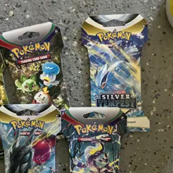 Pokemon TCG Scarlet & Violet Sleeved Booster 3 Pack, 2 Silver Tempest - Image 3