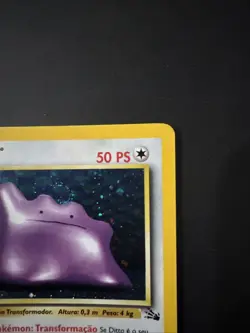 2000 POKEMON PORTUGUESE #3 DITTO-HOLO 1ST EDITION FOSSIL WITH SWIRL WOTC VINTAGE - Image 3