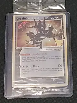 Pokemon Greninja Gold Star Promo SWSH144 Celebrations ETB Sealed HOLO BLEED - Image 1