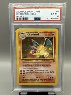 Charizard 004/130 Base Set 2 Holo Rare PSA 6 - Pokemon 🔥📈 - Image 1