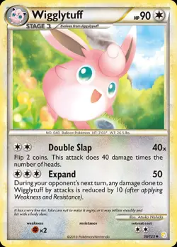 Pokemon Wigglytuff (56/139) HeartGold & SoulSilver LP - Image 1