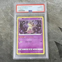 2020 Pokemon SWSH Mimikyu Holo Cosmos 081/189 PSA Gem Mint 10 POP 33! English - Image 1
