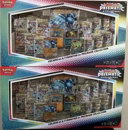 LOT OF 2 Pokemon Prismatic Lucario Ex Tyranitar Ex Premium Collection Sams Club - Image 1