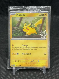 Pikachu 25/165 (Holiday Calendar) Stamped Sealed | Pokemon Scarlet & Violet 151 - Image 1