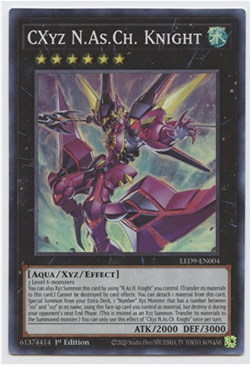 Yu-Gi-Oh! - CXyz N.As.Ch. Knight - LED9-EN004 - Super Rare - 1st Edition - NM/M - Image 1