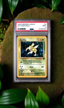 1999 Pokemon Jungle Scyther Holo #10 PSA 9 Graded Card - Image 1