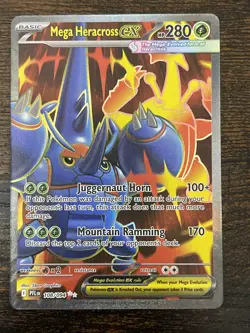 Pokemon Mega Heracross EX 108/094 Phantasmal Flames SR Full Art English Card TCG - Image 1