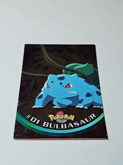 Pokemon Topps Series 1 Holo 1999 TV Animation Ed Bulbasaur #01 Character Card - Image 2