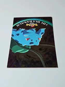 Pokemon Topps Series 1 Holo 1999 TV Animation Ed Bulbasaur #01 Character Card - Image 3