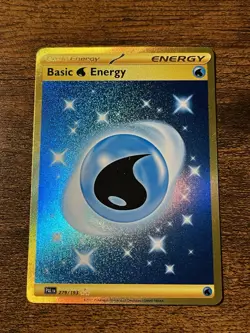 Basic Water Energy SV02 Paldea Evolved 279/193 Holo NM Pokemon Card Gold - Image 1