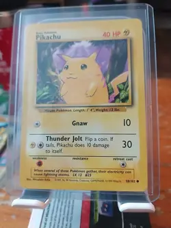 1999 Pokemon TCG Base Set Pikachu Card 58/102 Mint Condition - Image 1