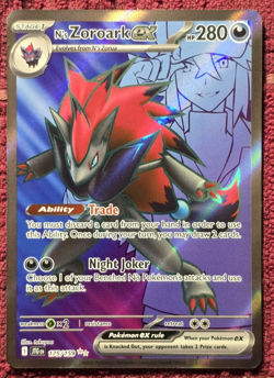 Pokemon TCG N's Zoroark EX Holo Ultra Rare Card 175/159 Sv09: Journey Together - Image 1