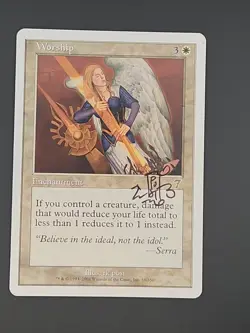 MTG Magic the Gathering Signed Worship RK Post 7th Autographed #2 - Image 1