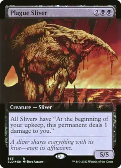 MTG Plague Sliver - Foil - Extended Art, NM-Mint, English Secret Lair Drop Serie - Image 1